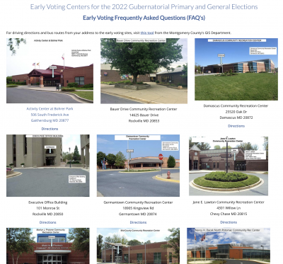 Early voting centers
