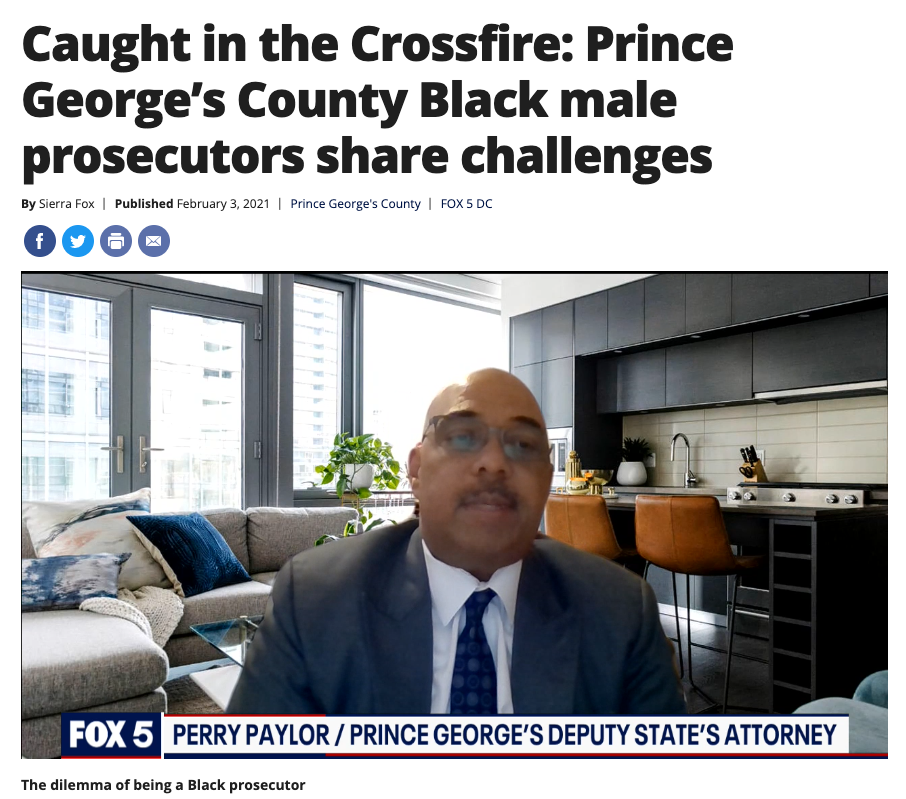 Fox 5 image, Caught in the Crossfire: Prince George’s County Black male prosecutors share challenges