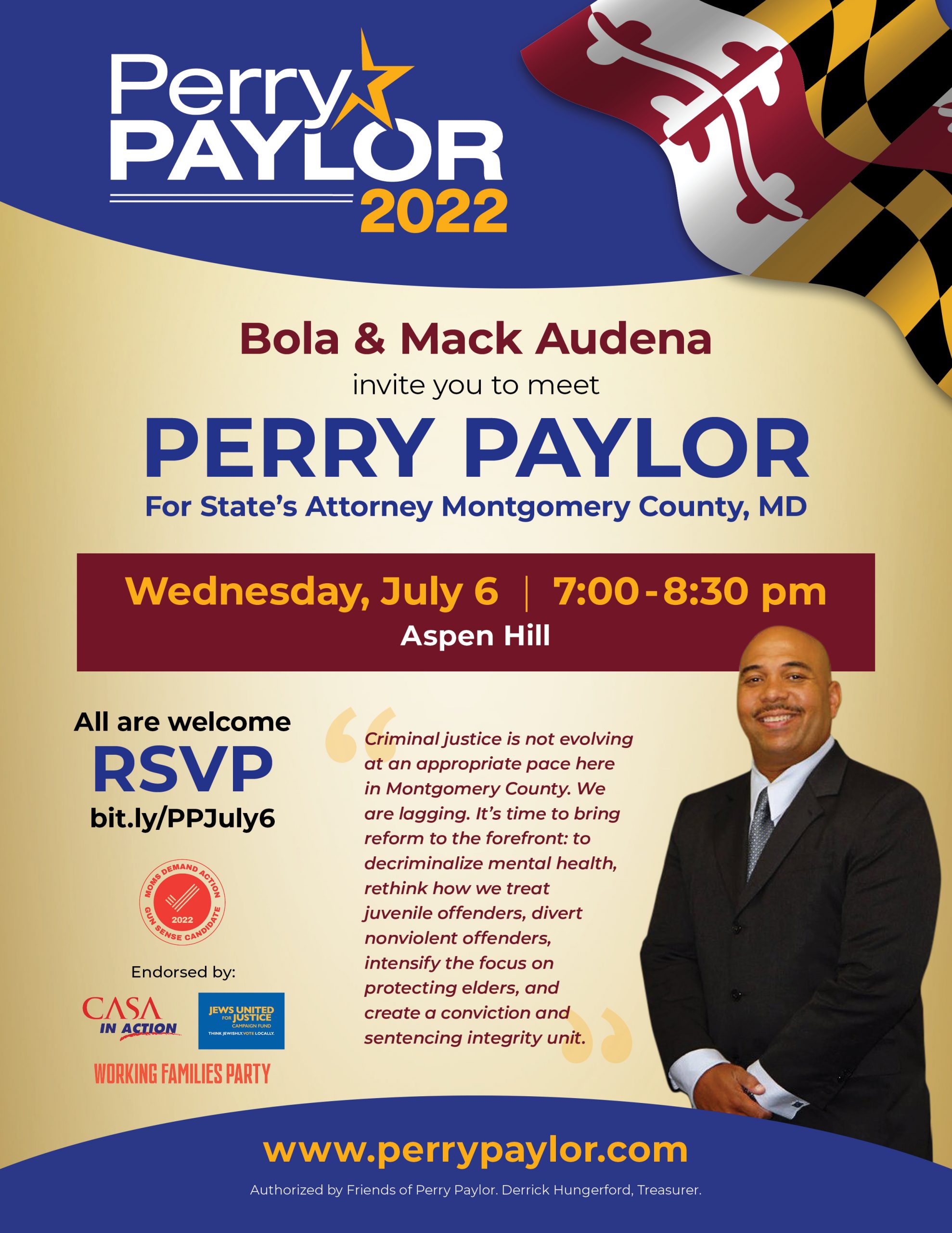 Aspen Hill house party for Perry Paylor July 6